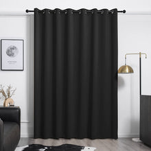 Load image into Gallery viewer, Black Blackout Curtains for Bedroom 84 Inch Length - Grommet Thermal Insulated Window Curtains for Living Room (Black, 100 inches Width by 84 inches Length, 1 Panel)