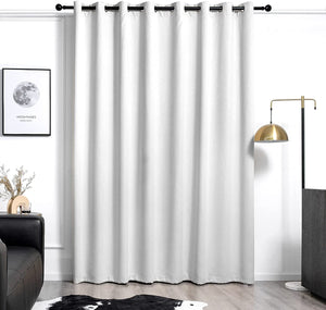 Black Blackout Curtains for Bedroom 84 Inch Length - Grommet Thermal Insulated Window Curtains for Living Room (Black, 100 inches Width by 84 inches Length, 1 Panel)
