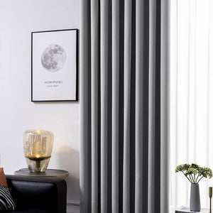 Black Blackout Curtains for Bedroom 84 Inch Length - Grommet Thermal Insulated Window Curtains for Living Room (Black, 100 inches Width by 84 inches Length, 1 Panel)