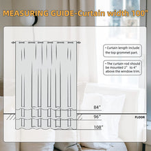 Load image into Gallery viewer, Black Blackout Curtains for Bedroom 84 Inch Length - Grommet Thermal Insulated Window Curtains for Living Room (Black, 100 inches Width by 84 inches Length, 1 Panel)